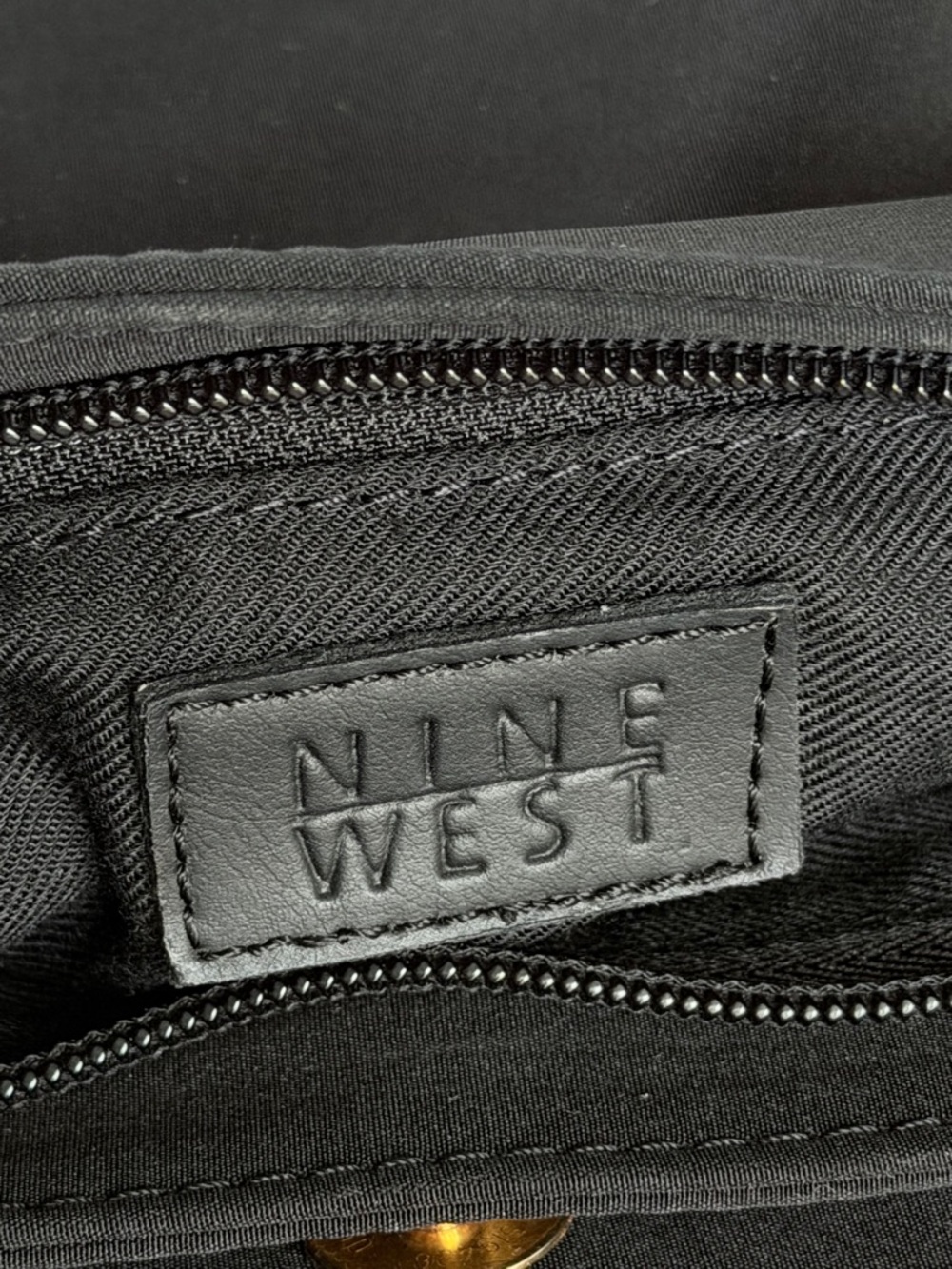 Vintage Nine West Mixed Media Shoulder Bag Tote - Picture 7 of 7
